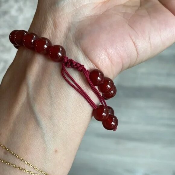 18k gold bracelet with Red Carnelian - Picture 8 of 8